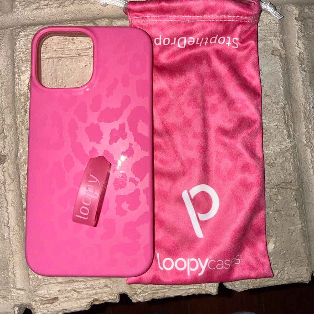 Loopy - 13 Pro Max - Hot Pink Phone Cover with Bag